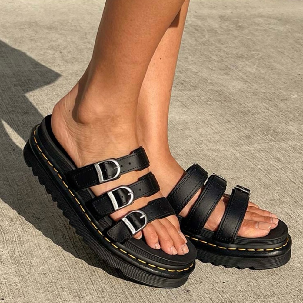 Dr Martens Blaire Leather Slide Sandals